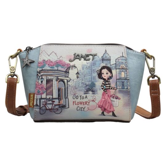 Torbica za čez ramo JANET DENESE Flowery City Mix - ženska