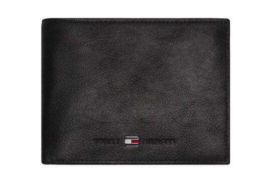 Denarnica TOMMY HILFIGER - črna, usnjena