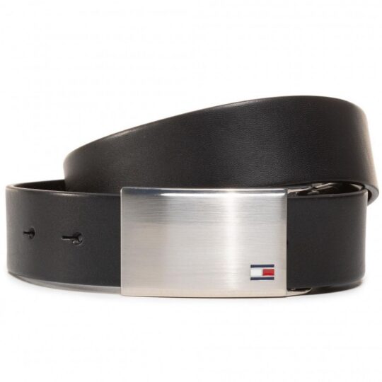 Pas TOMMY HILFIGER Plaque 3.5 - črn, moški, 100 cm