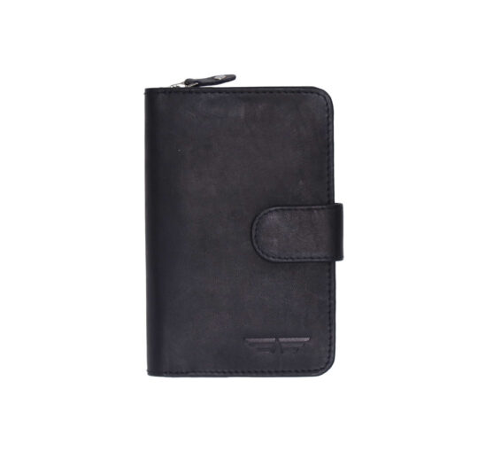 Denarnica AVIATOR - črna, ženska, usnjena