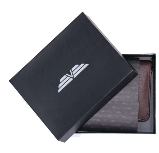 Denarnica AVIATOR - rjava, usnjena