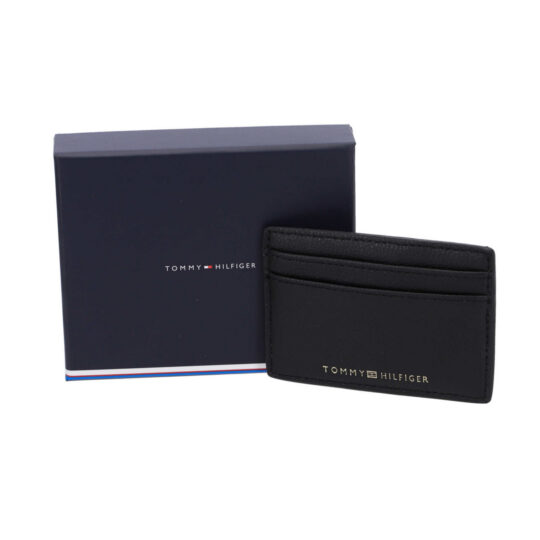 Etui za kartice TOMMY HILFIGER - črn