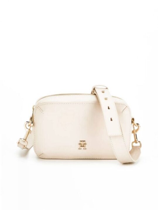 Torbica za čez ramo TOMMY HILFIGER Chic - bež, ženska