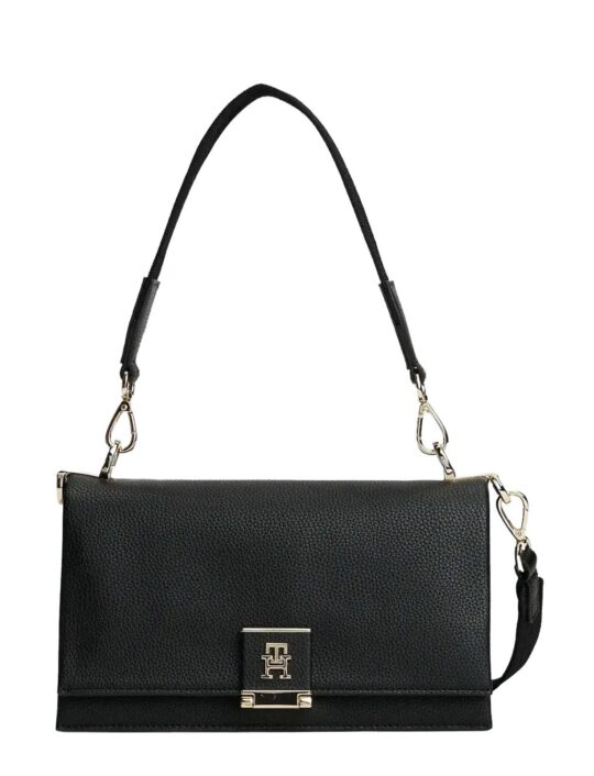 Torbica za čez ramo TOMMY HILFIGER Her Med - črna