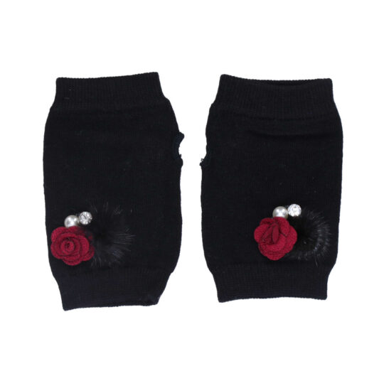 Rokavice LS COLLECTION Grace - črne, brez prstov