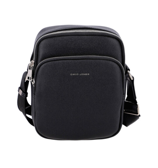 Torbica za čez ramo DAVID JONES - črna, basic, moška