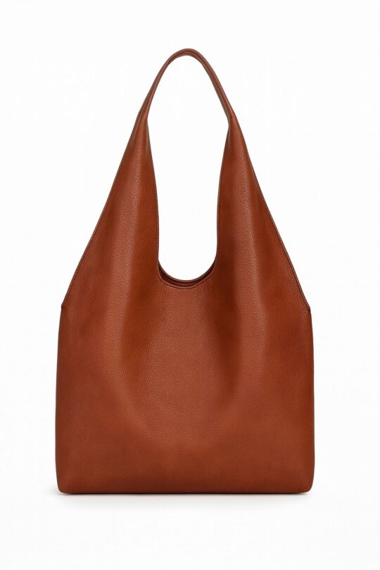 Vrečasta torbica LS COLLECTION Andrea Massi - rjava, hobo