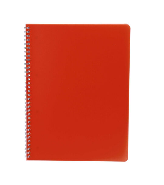 Kolegij blok - A4, špiralni, brezčrtni, 60 listov, PP, 80 g, oranžen