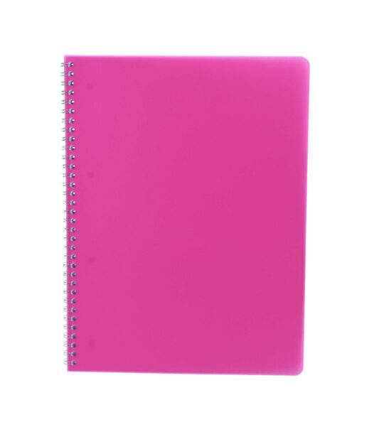 Kolegij blok - A4, špiralni, brezčrtni, 60 listov, PP, 80 g, roza