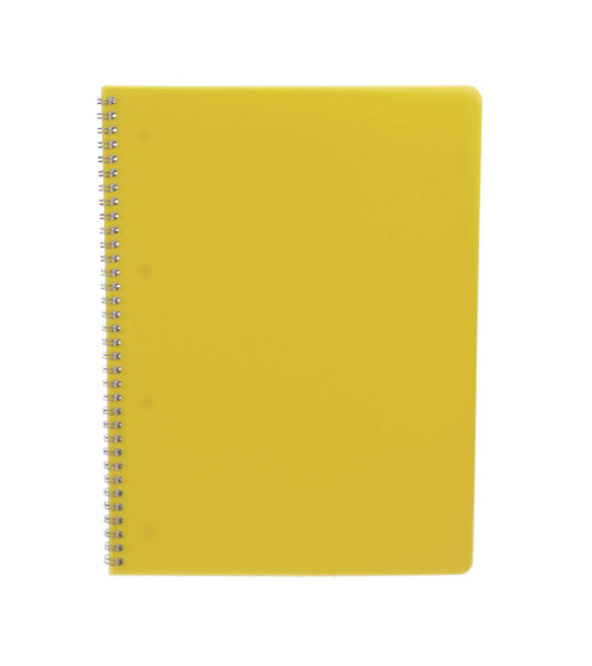 Kolegij blok - A4, špiralni, karo, 60 listov, PP, 80 g, rumen