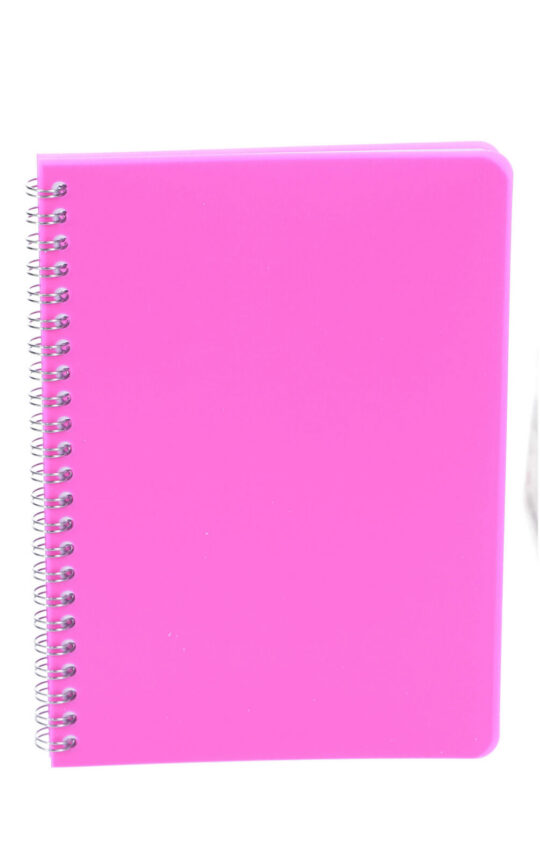 Kolegij blok - A5, špiralni, brezčrtni, 60 listov, PP, 80 g, roza