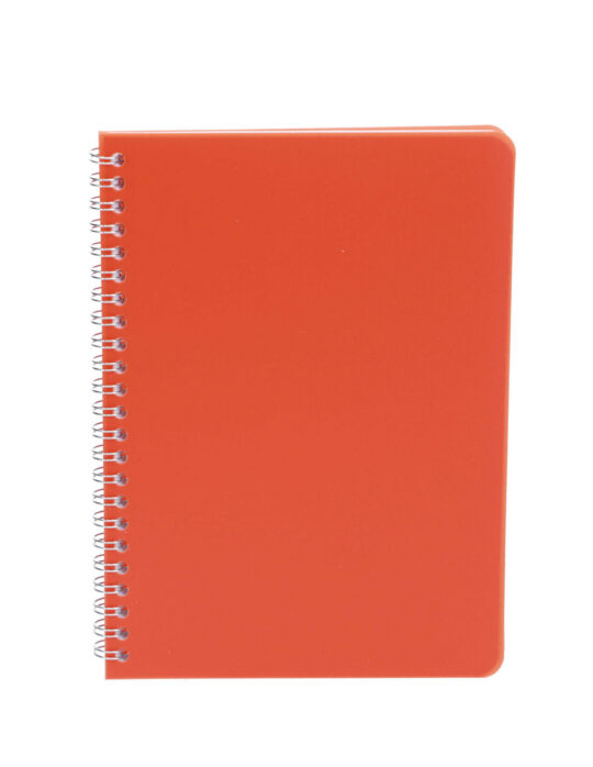 Kolegij blok - A5, špiralni, karo, 60 listov, PP, 80 g, oranžen