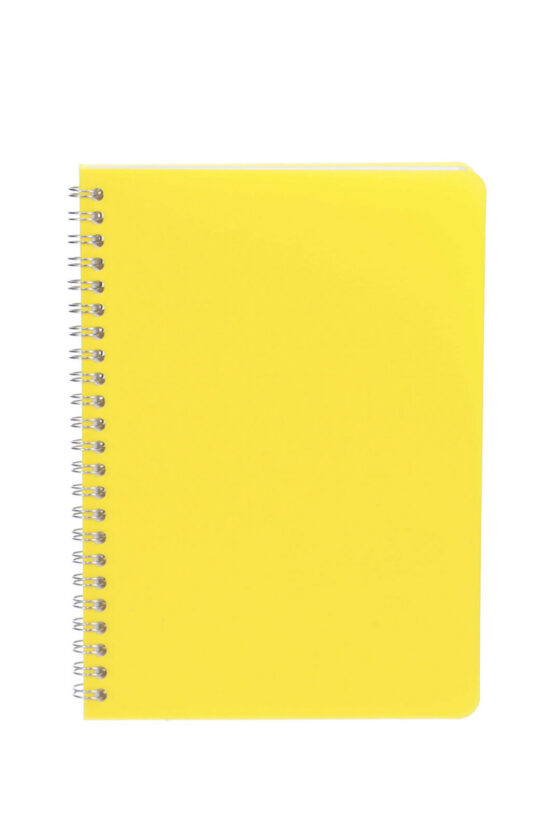 Kolegij blok - A5, špiralni, karo, 60 listov, PP, 80 g, rumen