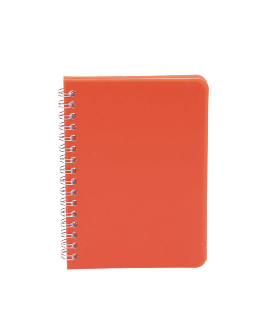 Kolegij blok - A6, špiralni, brezčrtni, 60 listov, PP, 80 g, oranžen