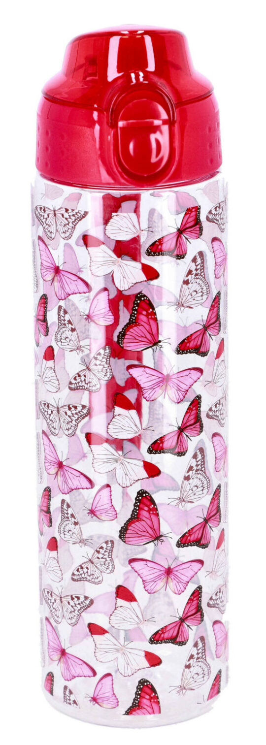 Bidon za vodo BOTTLE AND MORE - metulji BPA free, 700 ml