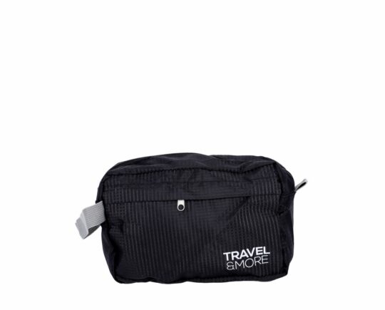 Kozmetična torbica TRAVEL&MORE - črna, kompaktna