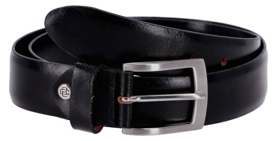 Pas CESARE BRINIOLLI Aosta 4634 - črn, usnjen, moški, 115 cm