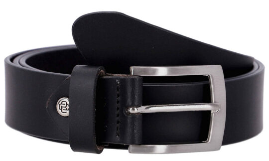 Pas CESARE BRINIOLLI Aosta 4810 - črn, usnjen, moški, 95 cm