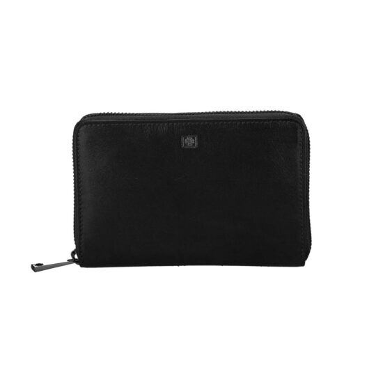 Denarnica CESARE BRINIOLLI Campania - črna, usnjena