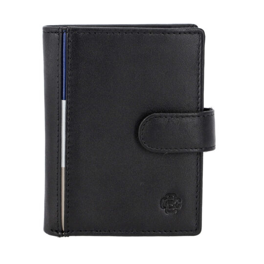 Denarnica CESARE BRINIOLLI - črna, usnjena