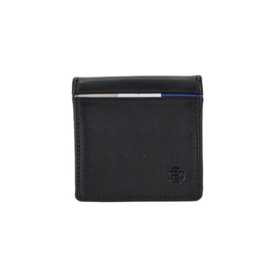 Drobižnica CESARE BRINIOLLI Piemonte Quadrato - črna, usnjena