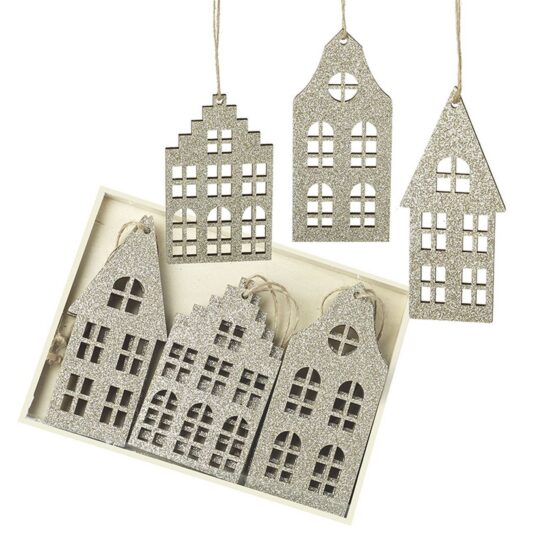 Set obeskov HEAVEN SENDS Hiša - z bleščicami, 9v1