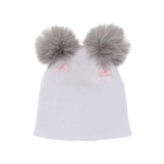 Kapa CAPU - bela, z dvema cofoma, otroška dekliška