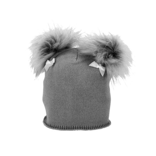 Kapa CAPU - siva, dva cofa, otroška dekliška