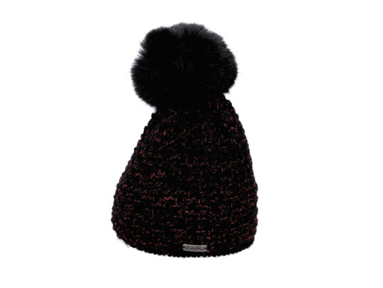 Kapa CAPU - črna, s cofom, ženska