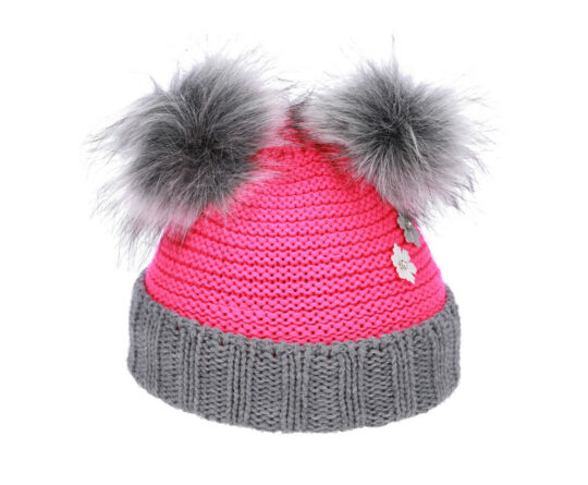 Kapa CAPU - temno roza, z dvema cofoma, otroška dekliška