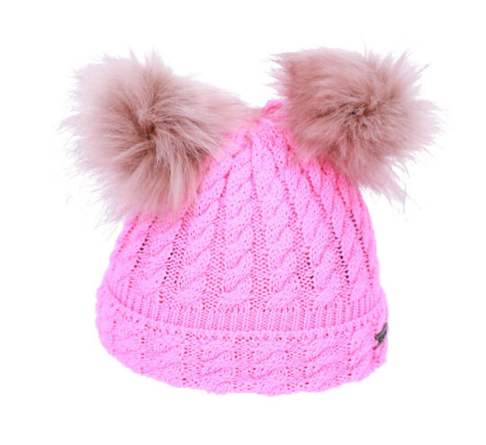 Kapa CAPU - svetlo roza, z dvema cofoma, otroška