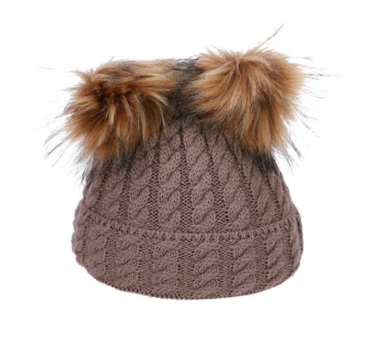 Kapa CAPU - rjava, z dvema cofoma, otroška