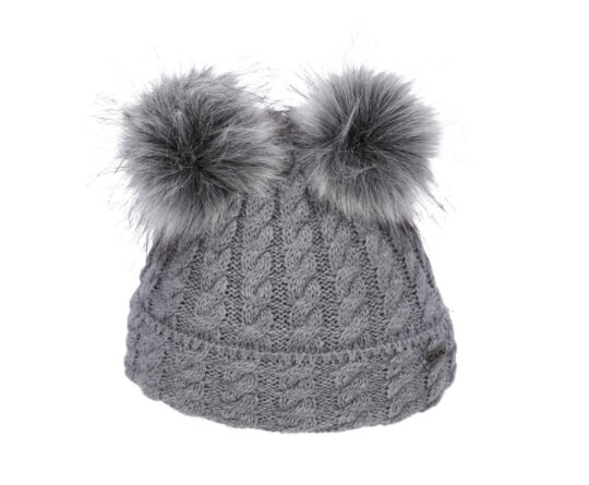 Kapa CAPU - svetlo siva, z dvema cofoma, otroška