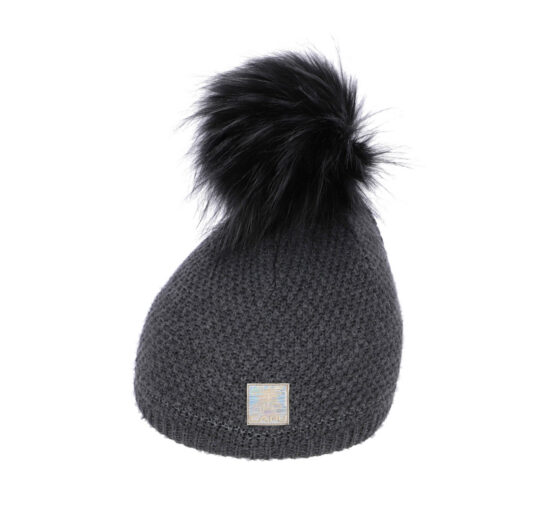 Kapa CAPU - temno siva, s cofom, ženska