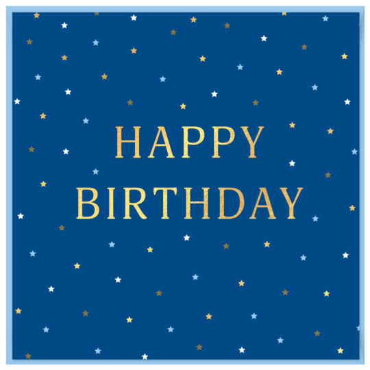 Voščilnica PARTISAN - happy birthday blue, 1 kos