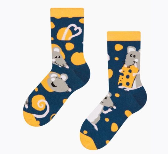 Otroške nogavice DEDOLES - kratke, Mouse & Cheese, 1 par, 31-34