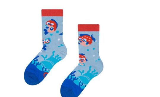 Otroške nogavice DEDOLES - kratke, Funny Blowfish, 1 par, 31-34