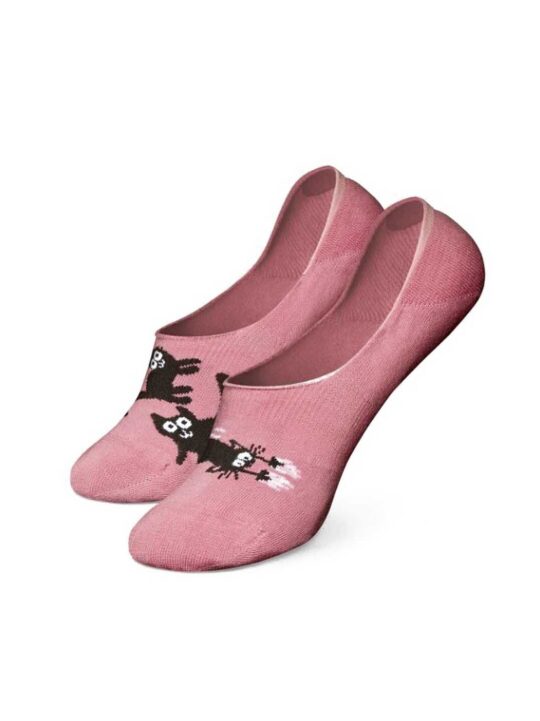 Nogavice DEDOLES - stopalke, Pink Cats, 1 par, 39-42