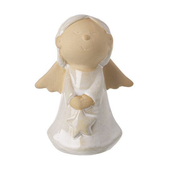 Figura HEAVEN SENDS Angel - keramična, z zvezdico