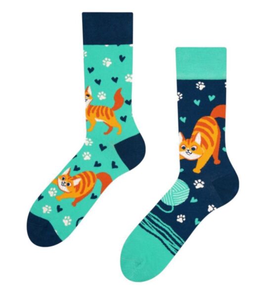 Nogavice DEDOLES - dolge, Happy Cat, 1 par, 43-46