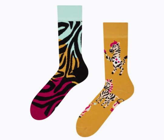 Nogavice DEDOLES - dolge, Zebra Artist, 1 par, 35-38