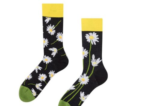 Nogavice DEDOLES - dolge, Daisies at Night, 1 par, 35-38