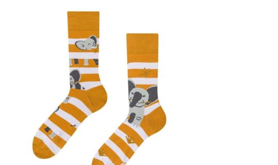 Nogavice DEDOLES - dolge, Elephant & Stripes, 1 par, 35-38