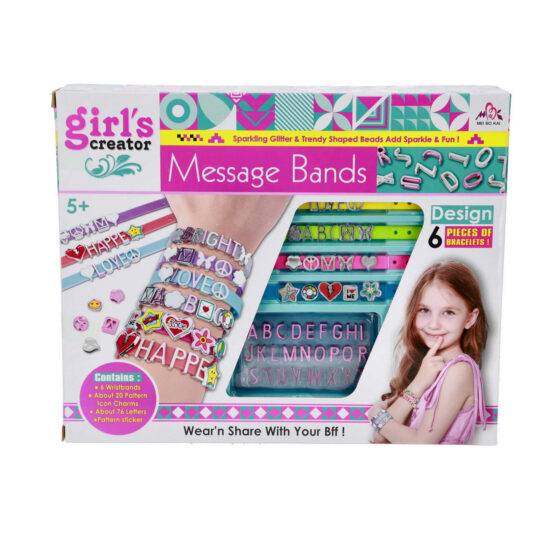 Set za izdelavo zapestnic GIRL'S CREATOR - Message Bands