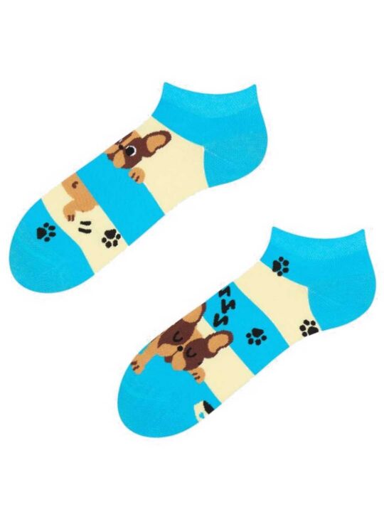 Nogavice DEDOLES - kratke, Dogs & Stripes, 35-38