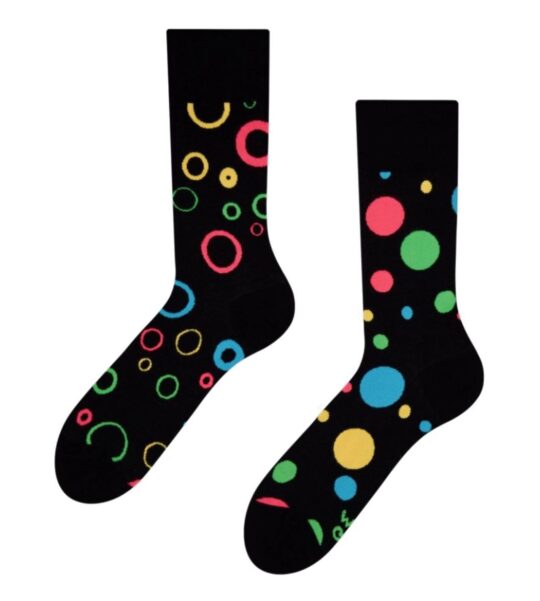 Nogavice DEDOLES - dolge, Neon Dots, 35-38