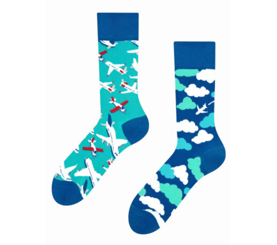 Nogavice DEDOLES - dolge, Airplanes Clouds, 43-46