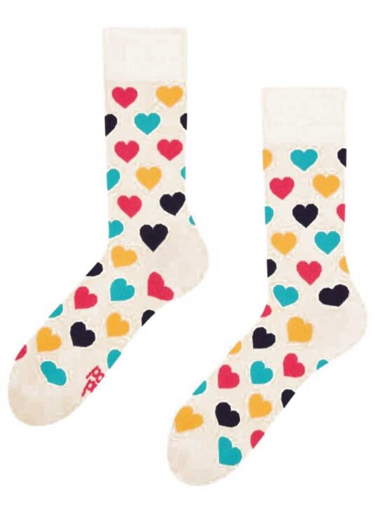 Nogavice DEDOLES - dolge, Colorful Hearts, 39-42