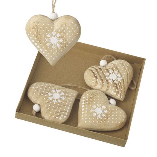 Set lesenih obeskov HEAVEN SENDS Srce - 4v1