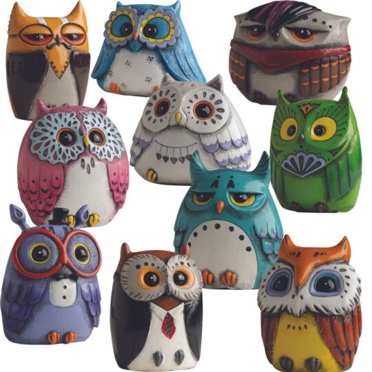 Hranilnik HOUSE OF MARBLES - sova, sort